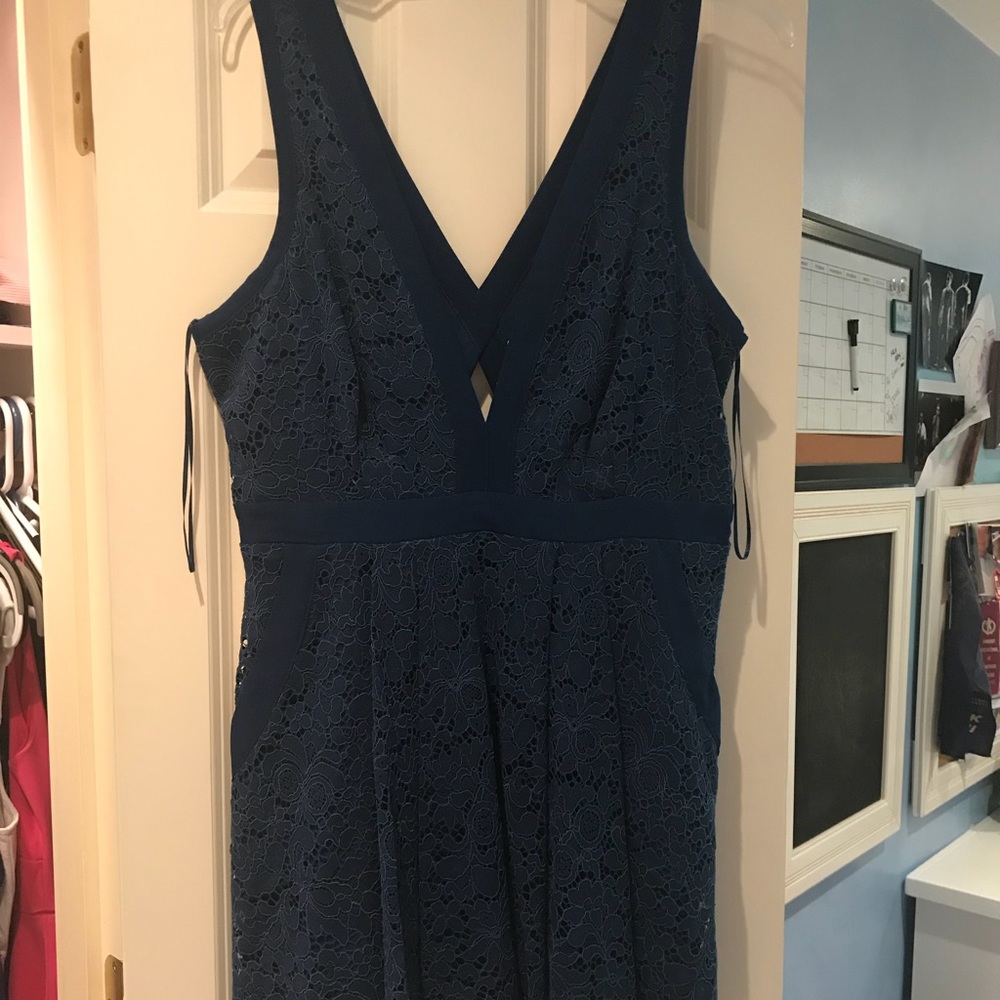 Free People Navy Lace Dress